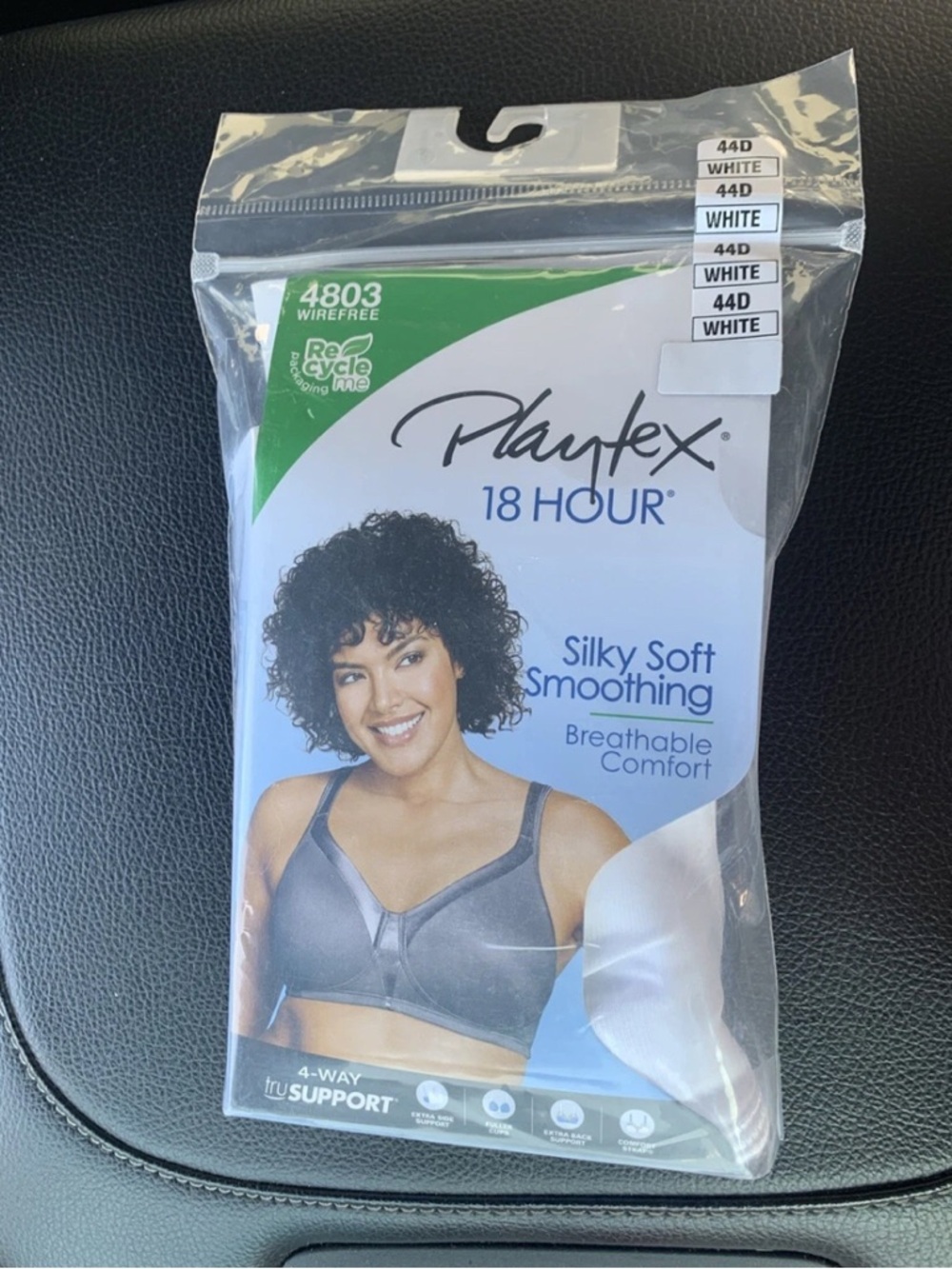 2/$25 Playtex 44D 18 Hour Silky Soft Comfort Wire Free Bra White Bras For Women